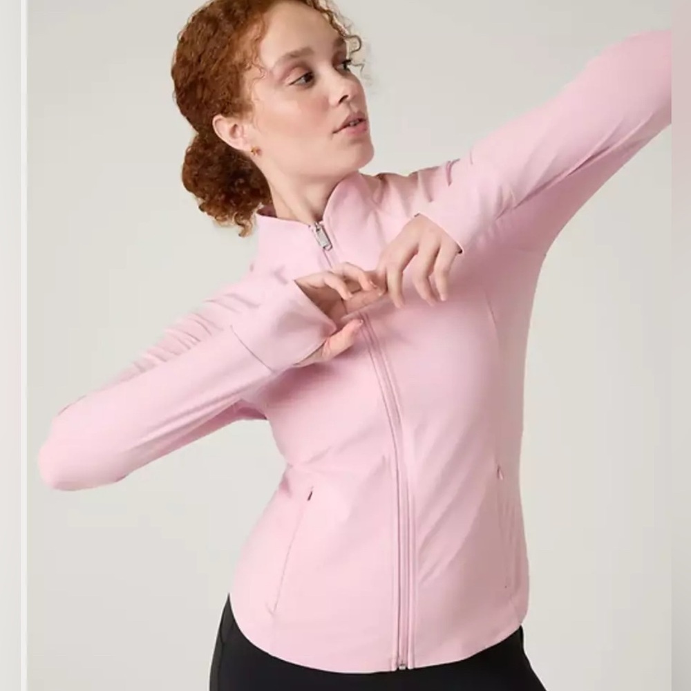 NWT Athleta Salutation Begonia Pink Jacket Size 1X